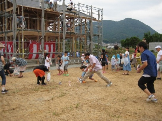 赤間の家　上棟式