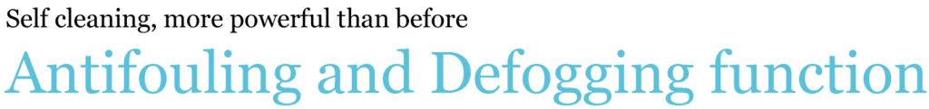 防汚・防曇機能のタイトル